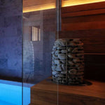 Huum Hive Mini Floor Mount Traditional Steel Sauna Heater With Digital Controller & Sauna Stones