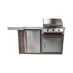KoKoMo Grills Mini Maui 6FT BBQ Island with LED Lights, Built-In BBQ and Refrigerator