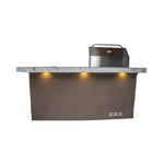 KoKoMo Grills St.John 7FT BBQ Island with LEDs, Built-In BBQ and Refrigerator