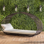 Alora Large 2-Person Abigal Outdoor Wicker Daybed With Aluminum Frame And Cushions
