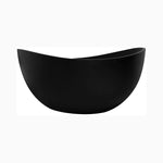 Nuvia 63-Inch Modern Freestanding Single-Piece Matte Black Finish Stone Resin Bathtub