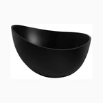 Nuvia 63-Inch Modern Freestanding Single-Piece Matte Black Finish Stone Resin Bathtub