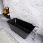 Nuvia 67-Inch Luxury Freestanding Solid Surface Soaking Bathtub