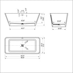 Nuvia 67-Inch Luxury Freestanding Solid Surface Soaking Bathtub