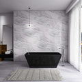 Nuvia 67-Inch Luxury Freestanding Solid Surface Soaking Bathtub