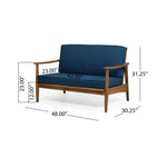 Alora Premium 4-Piece Wooden Outdoor Patio Conversation Seating Set With Cushions