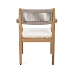 Alora Premium 5-Piece Outdoor Acacia Wood Patio Furniture Set With Braided Dining Chairs, Cushions, And Dining Table