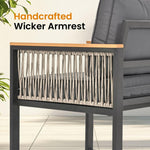 Pamapic 4 Pieces Modern Patio Conversation Sets with Cushion