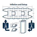 Sea Eagle 375FC FoldCat 2-Persons Inflatable Fishing Lightweight Pontoon Boat