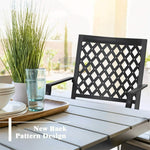 Sophia & William Outdoor Gas Fire Pit Table Set W/ Cushioned Swivel Dining Chairs 5PCS
