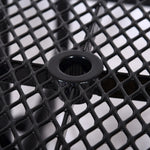 Large 46-Inch Stylish Square Steel Picnic Table W/ Thermoplastic Coating & Umbrella Hole