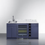 Summit Oasis Wet Bar Kitchenette With Countertop, Beverage Center, And Fully Assembled Cabinetry