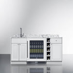 Summit Oasis Wet Bar Kitchenette With Countertop, Beverage Center, And Fully Assembled Cabinetry